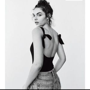 Free People Shoulder Tie Bodysuit